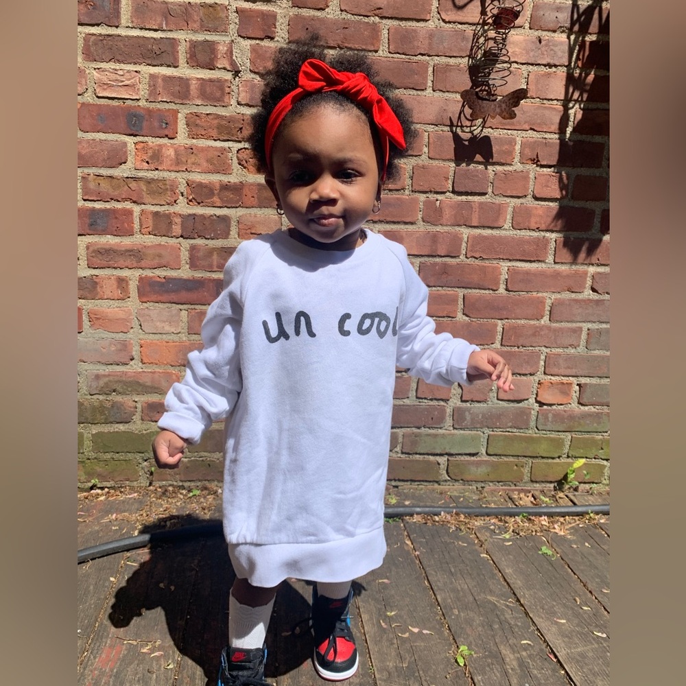 Un Cool White Kids Sweatshirt